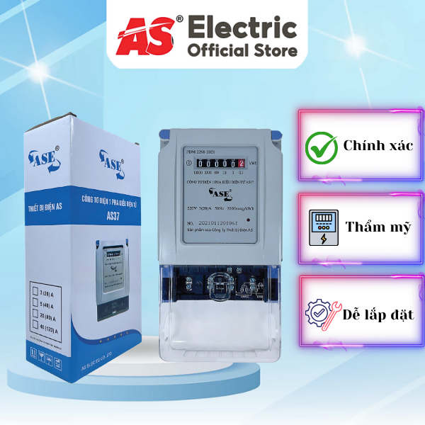 CÔNG TƠ CƠ ĐIỆN 1 PHA AS37 3(20)A