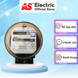 Công tơ điện EMIC 1 pha 5(20)A AS, mặt kính dày, cuộn đồng, độ chính xác cao