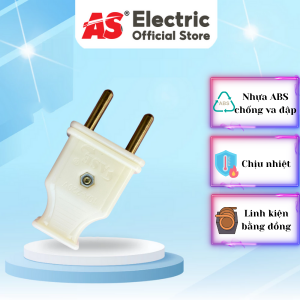 Phích cắm AS nhựa ABS, chân đồng 4.0 mm, chống cháy, dẫn điện an toàn