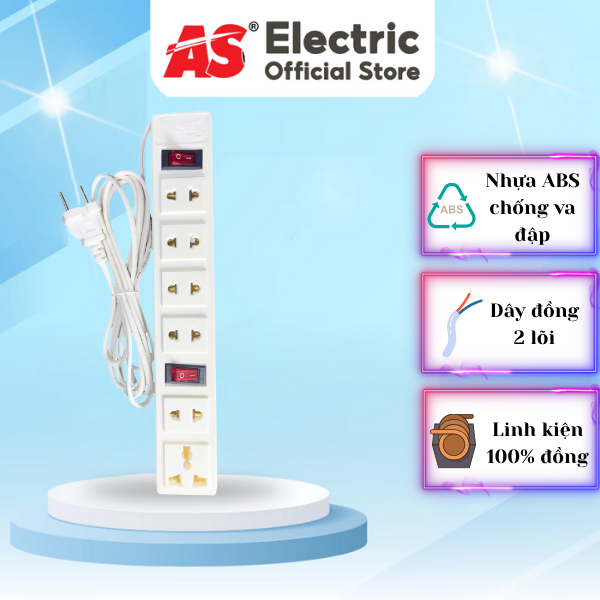 Ổ CẮM ASE 2 CÔNG TẮC 3M Ổ CẮM ASE 2 CÔNG TẮC 3M