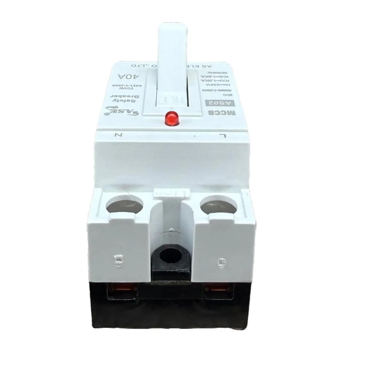 CB Cóc Cao Cấp | Át Mini ASE AS02 10A-20A-30A-40A Chính Hãng- Aptomat - Cầu Dao An Toàn Chống Quá Tải - Có Đèn Báo Nguồn