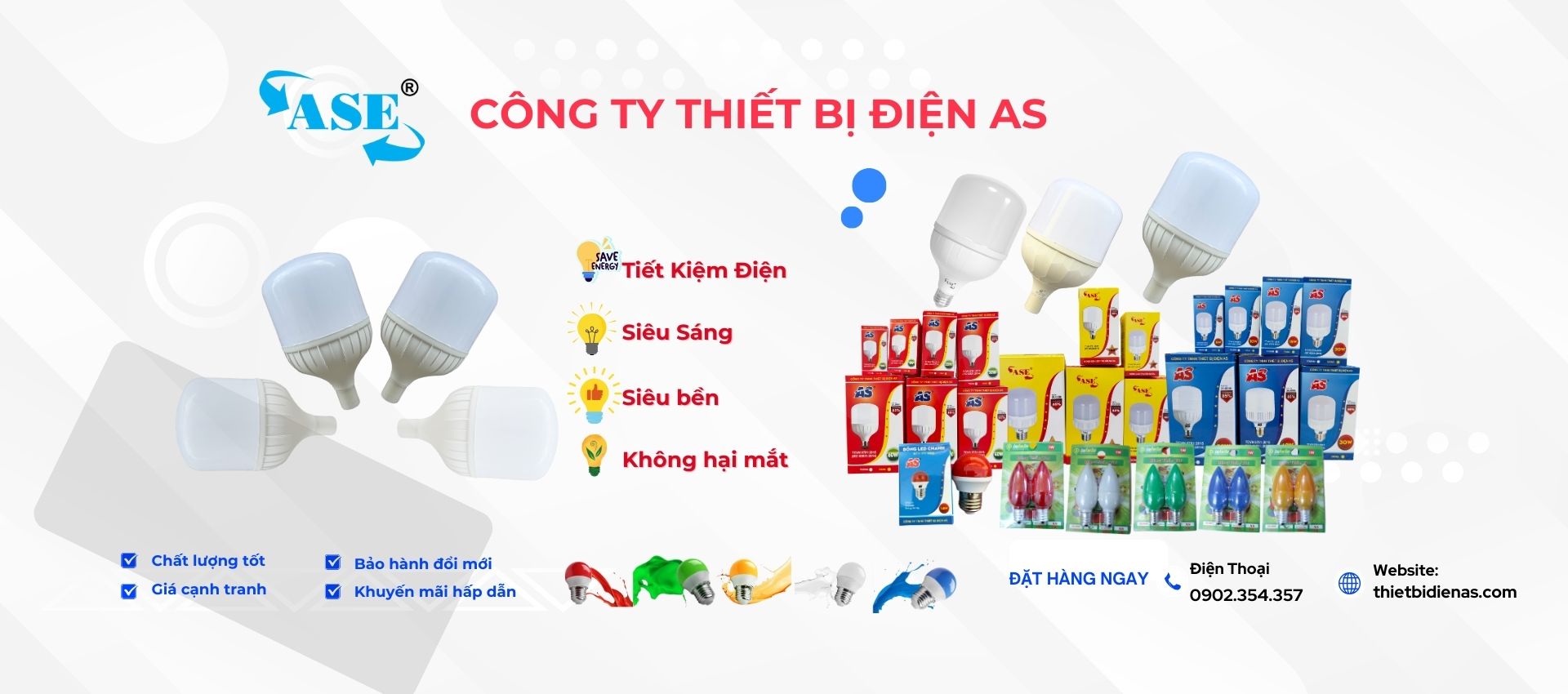 Bóng đèn led ASE sử dụng chipset cao cấp độ bền cao