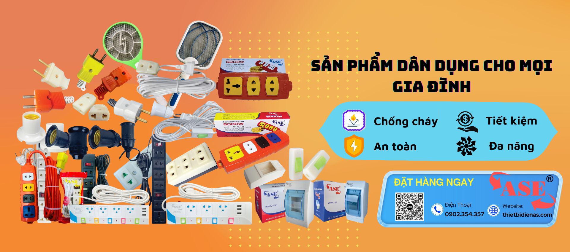 Sàn phẩm thiết bị điện dân dụng ASE