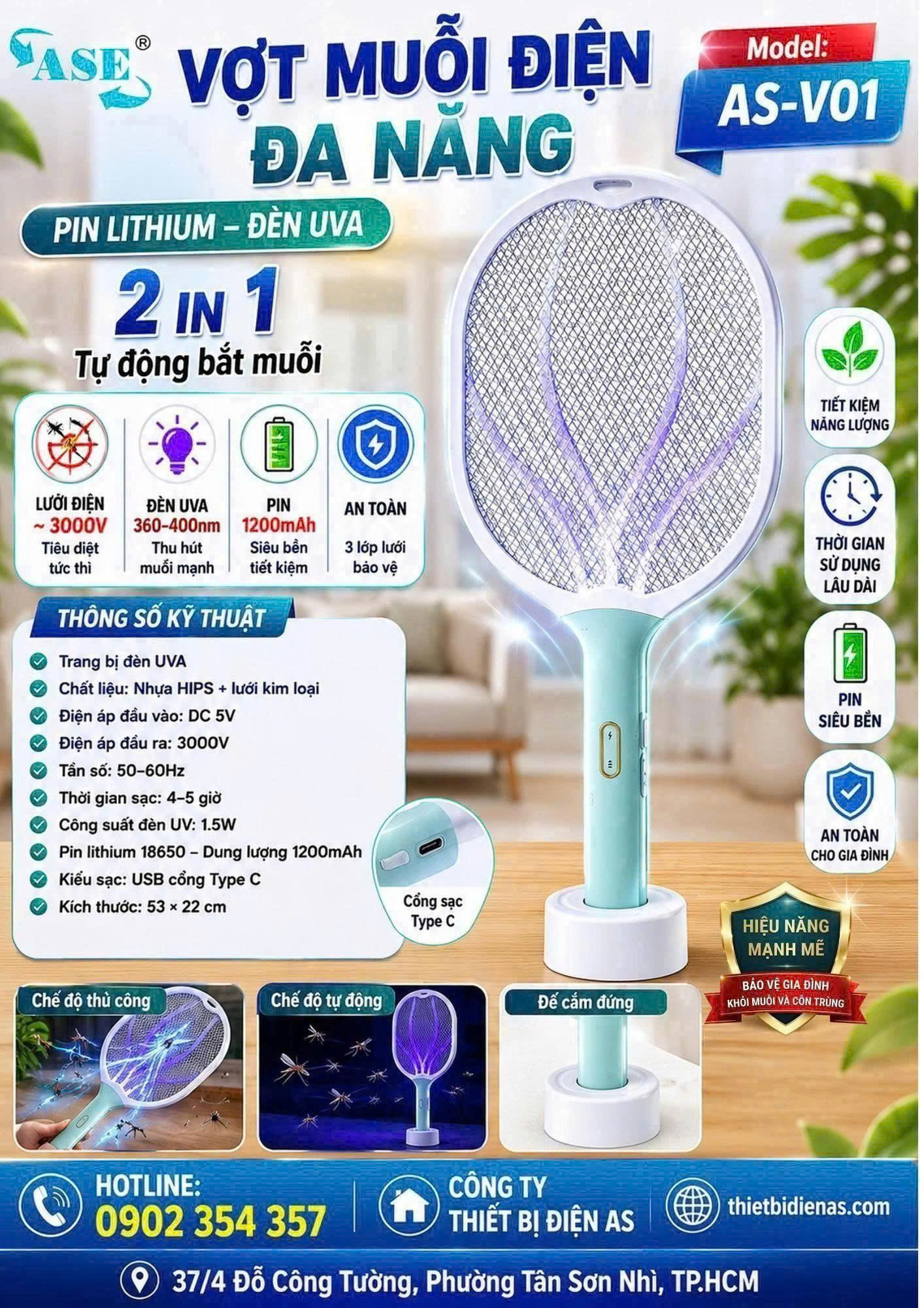 Vợt muỗi ASE